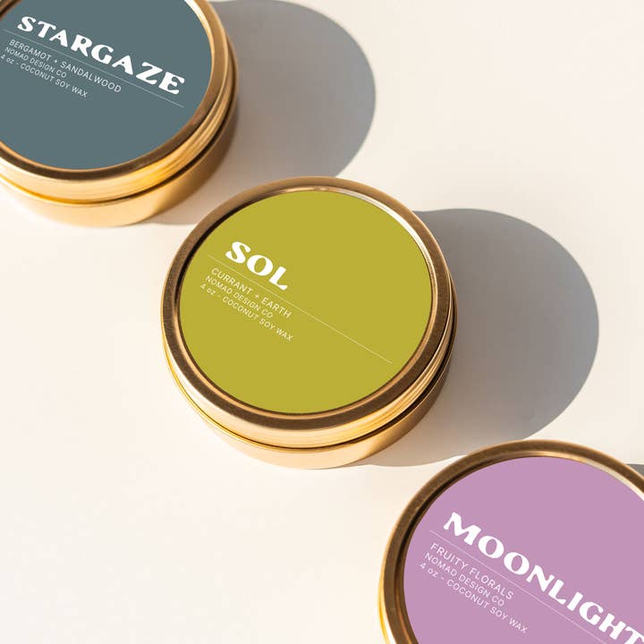 Nomad Design Co - Wholesale Travel candles - Sol Travel Tin Candle3