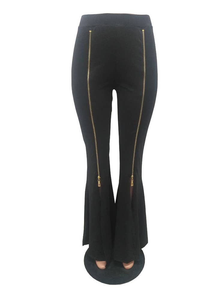 HIDDENBRAND - Wholesale Pants - Women's - Slim zip-up flared pants3