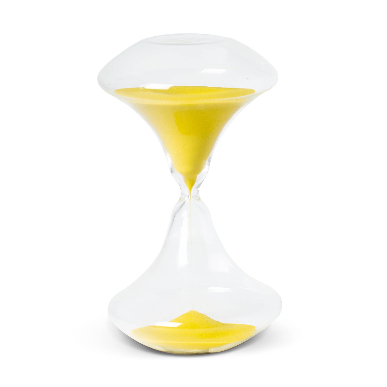 BeyBerk International - Wholesale Decorative Tabletop Object - Jordan 45min Art Deco Sand Timer - Neon Yellow0