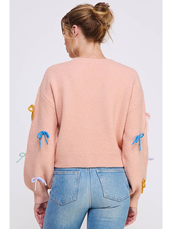 Allie Rose - Wholesale Knit Sweater - Women's - Soft 3D Ribbon Pullover Sweater10