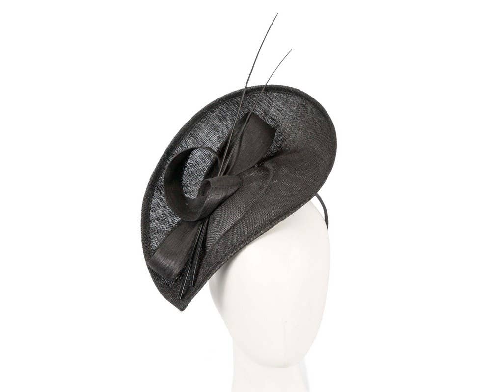Max Alexander by Cupids Millinery Melbourne - Wholesale Fascinator Hat - Women's - Large sinamay fascinator with loops and feathers2
