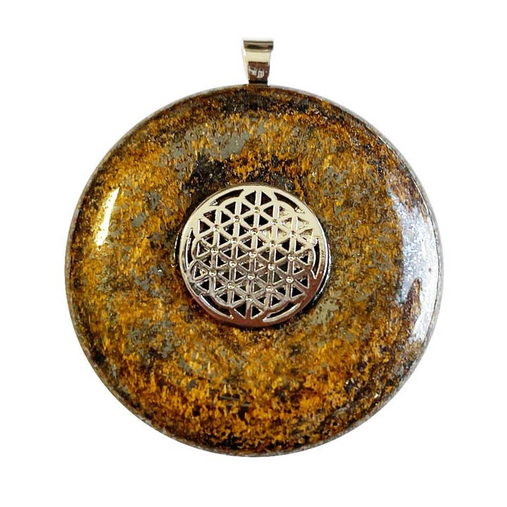 France Mineraux - Wholesale Individual Charm/Pendant - Bronzite Pendant - Chinese PI or Donut 40mm3