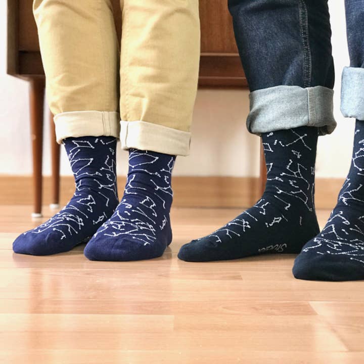 Constellation socks for wholesale by Cepheid Studio