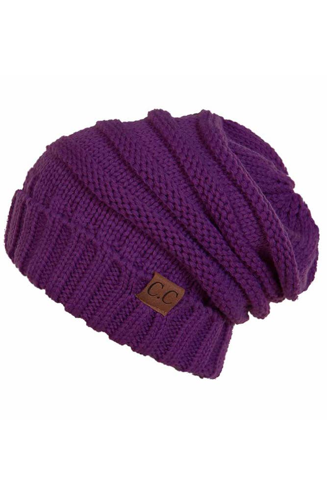 Hana - Wholesale Beanie - Women's - C.C Oversize Slouchy Knitted Beanie3