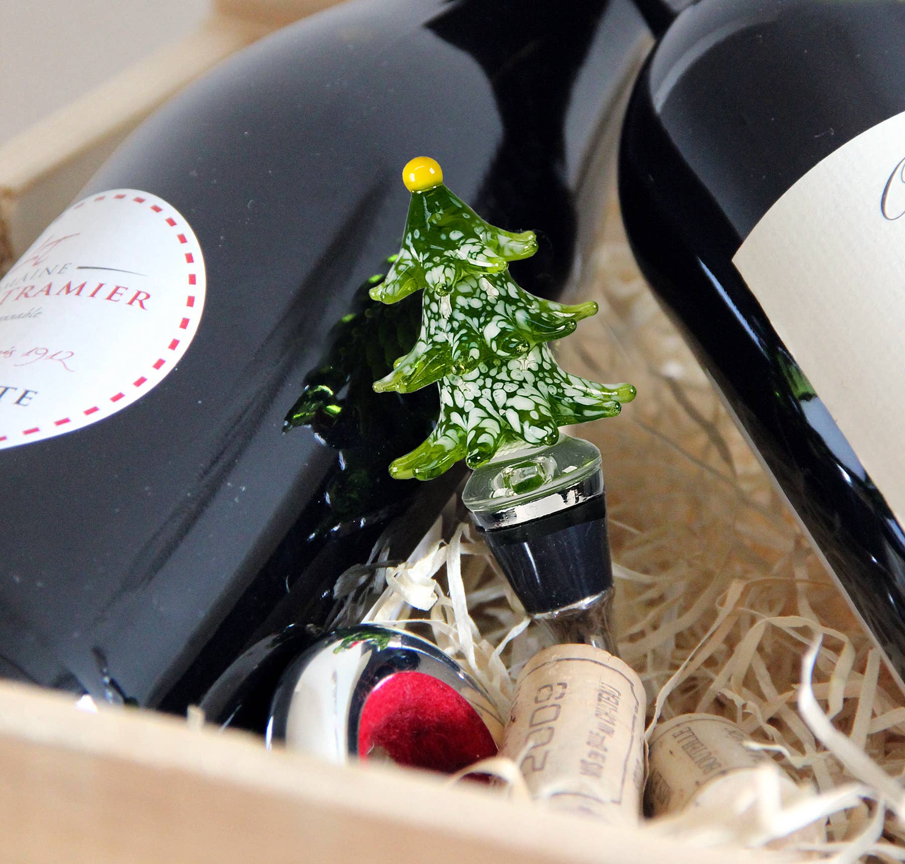 EDZARD - Wholesale Wine Cork Holder - Bottle Stopper Christmas Tree green for Champagne, Wine1