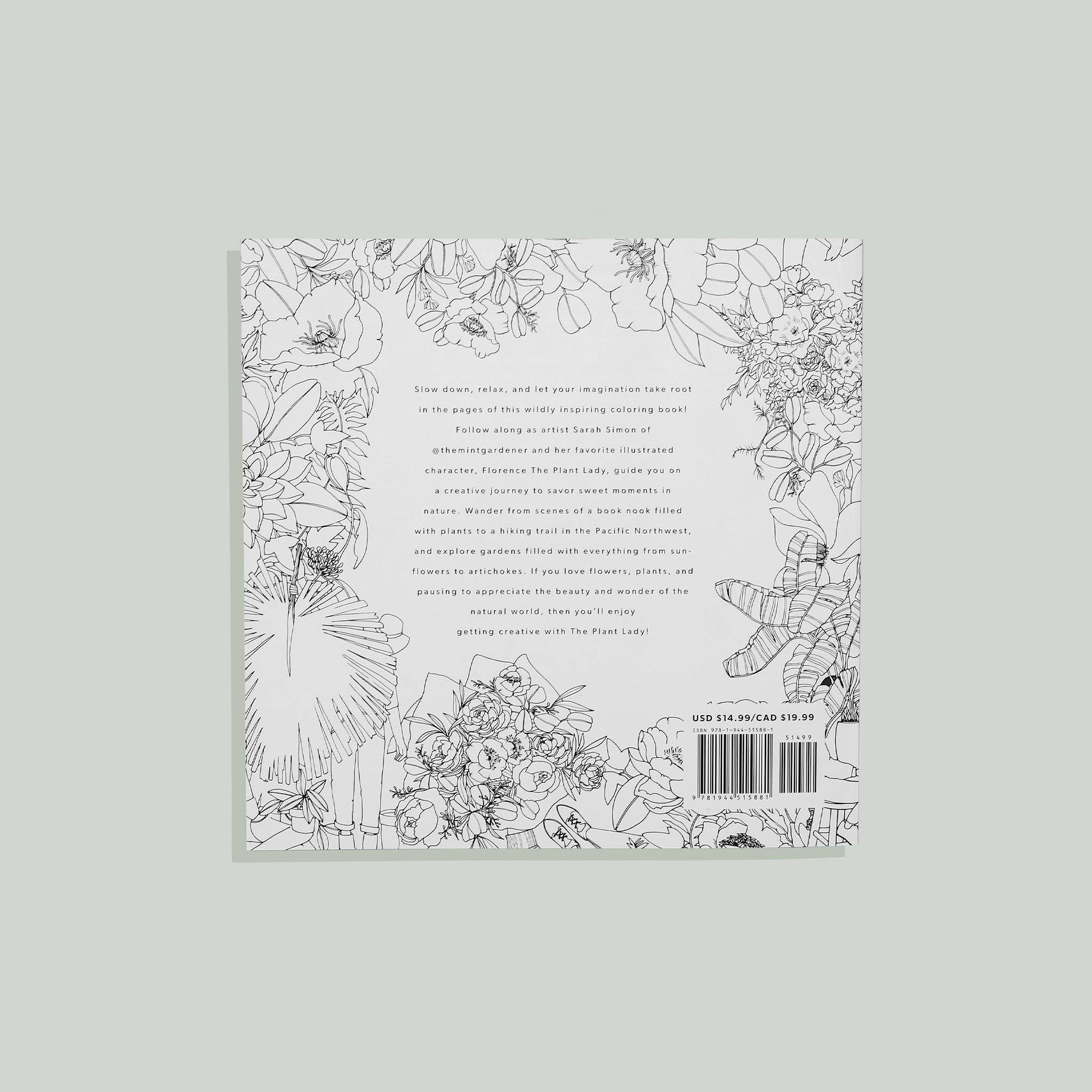 Paige Tate & Co. - Wholesale Coloring & Activity Book - Adult - The Plant Lady: A Floral Adult Coloring Book -Valentine Gift2