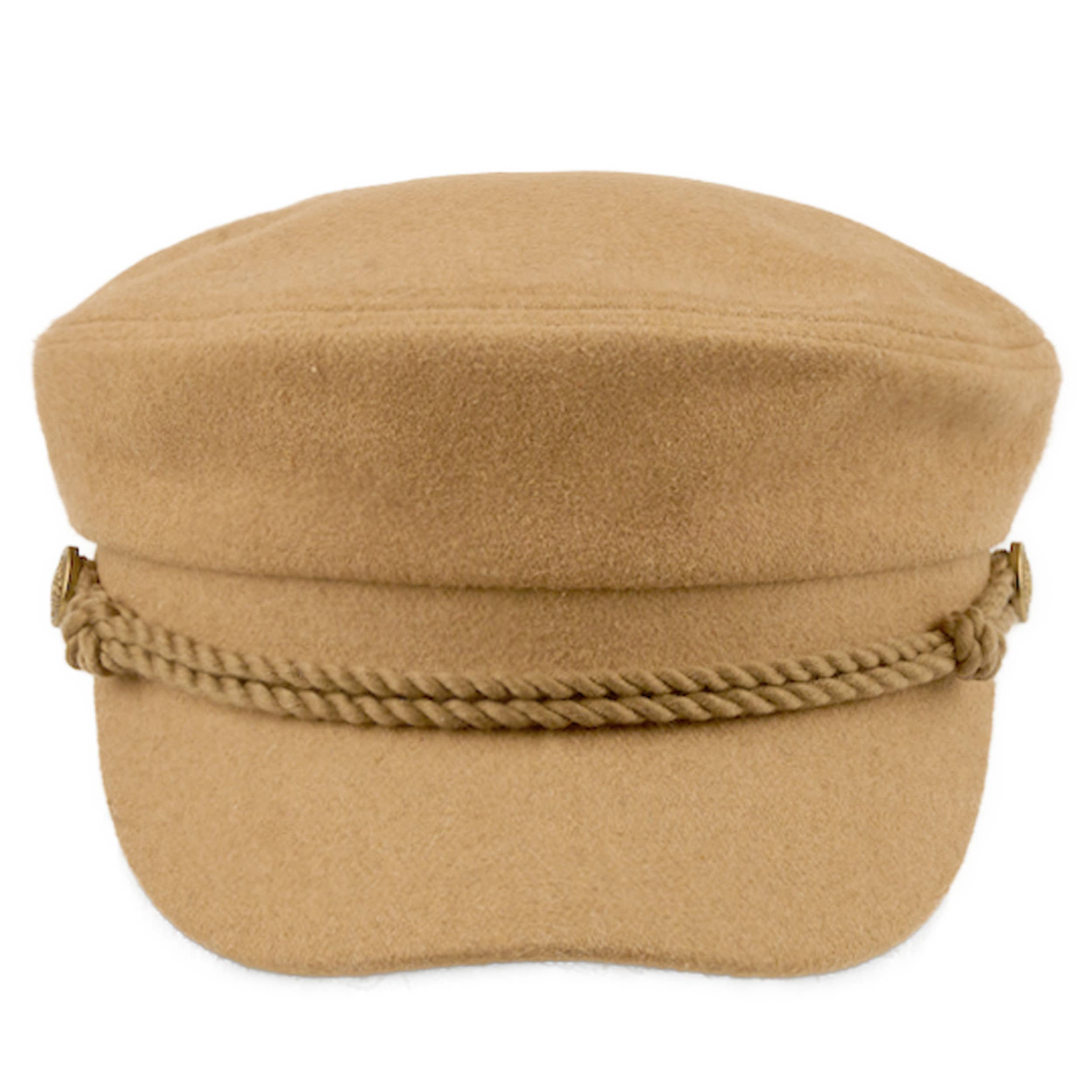 Hana - Wholesale Newsboy/Schoolboy Hat - Women's - C.C Rope with Button Deco Solid Fisherman's Cap2