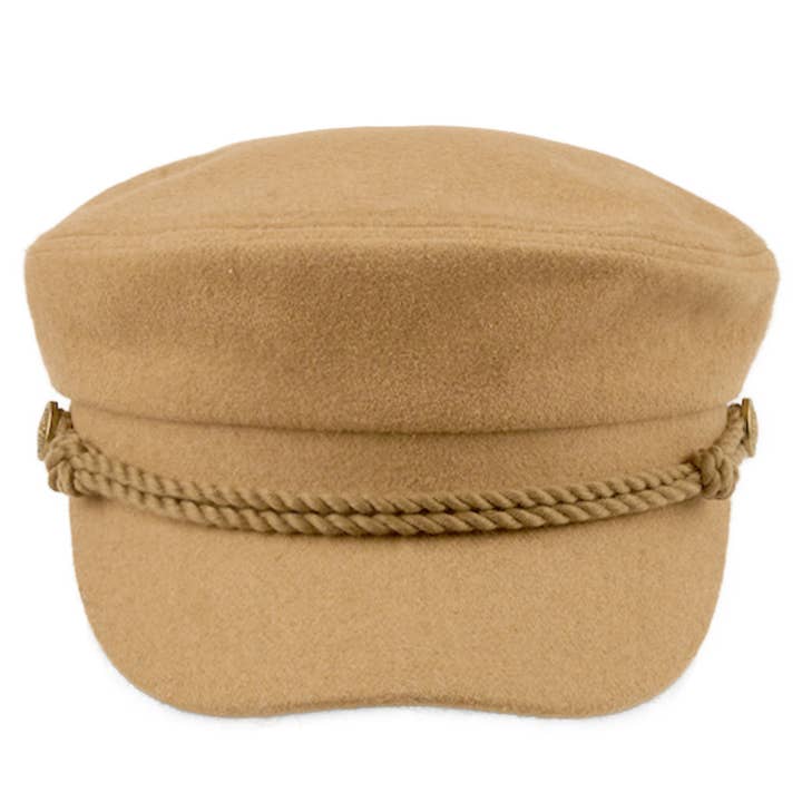 Hana - Wholesale Newsboy/Schoolboy Hat - Women's - C.C Rope with Button Deco Solid Fisherman's Cap2