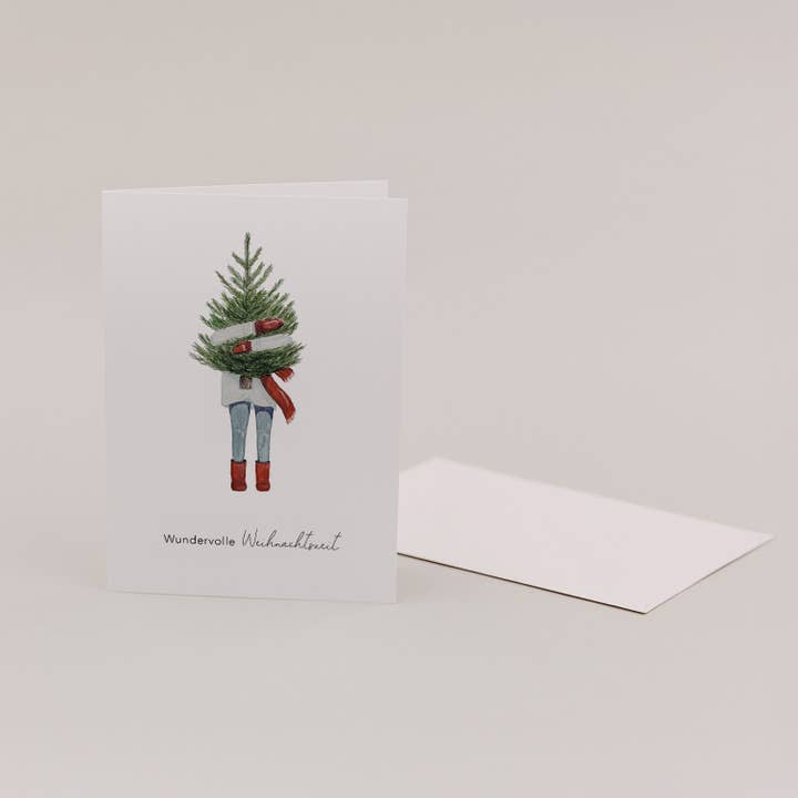 Eulenschnitt - Wholesale Christmas Card - Folded Card Christmas Girl (PU = 10 pcs)7