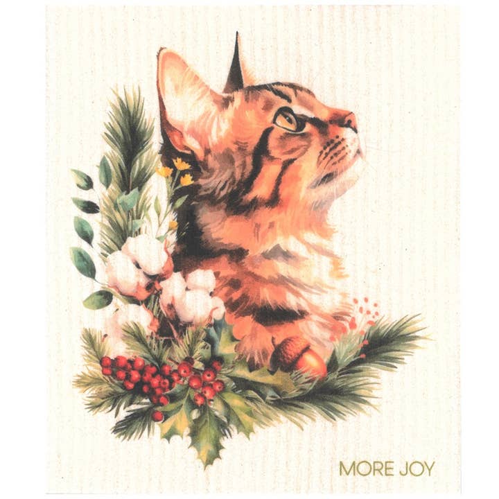 Panno per piatti Gatto Vintage di Natale per la vendita all'ingrosso da parte di More Joy Home