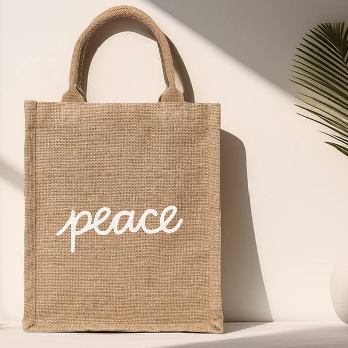Reusable Gift Tote - Peace for wholesale by The Little Market