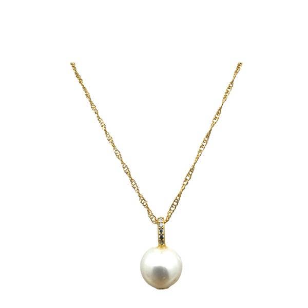 CZ Pendant Pearl Necklace for wholesale by Athena Designs