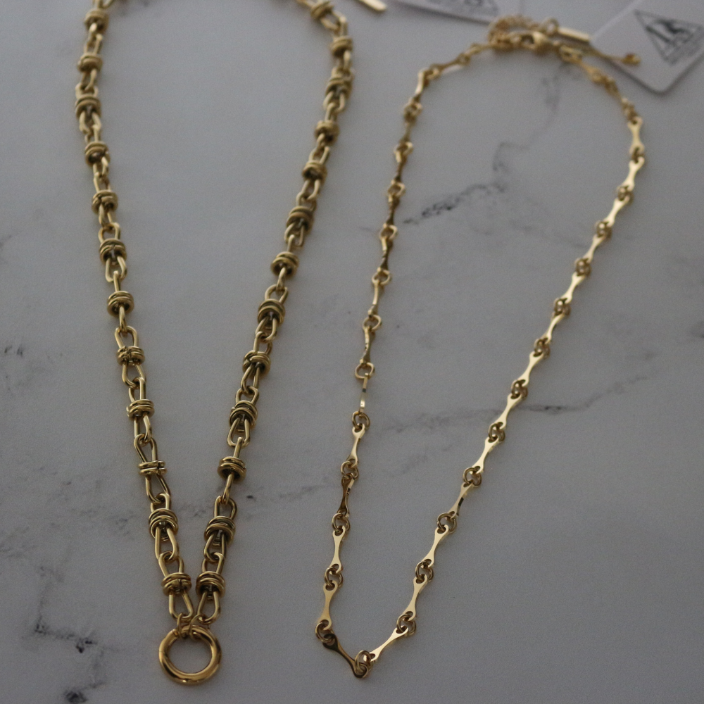 Deep South Originals Inc. - Wholesale Link & Chain Necklace - Bramble Chain – Waterproof 14k PVD Gold Necklace with Charm Ring3