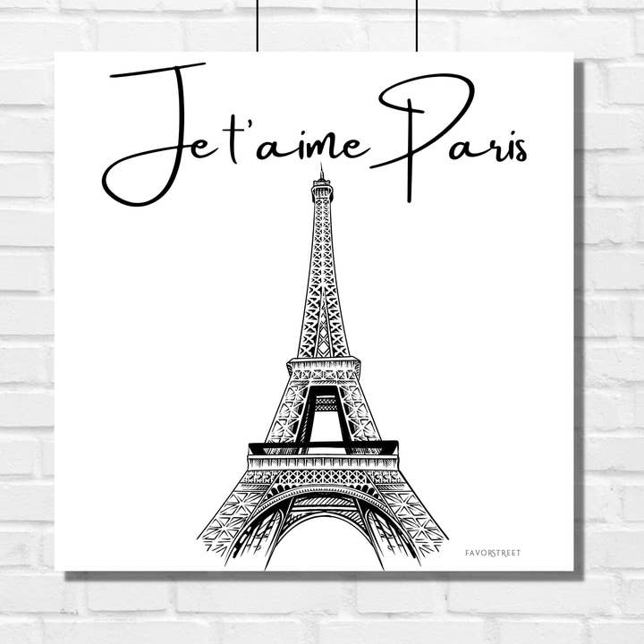 Tea Towel - Flour Sack | Paris - Black for wholesale by FAVORSTREET