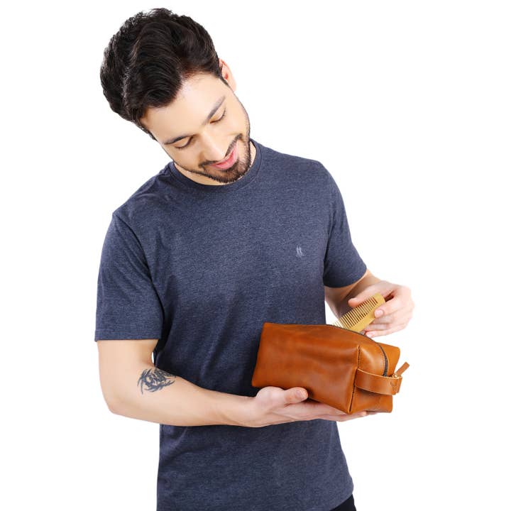 VELLAIRE - Wholesale Toiletry Bag - Men's - Mens Leather Toiletry Bag | LB