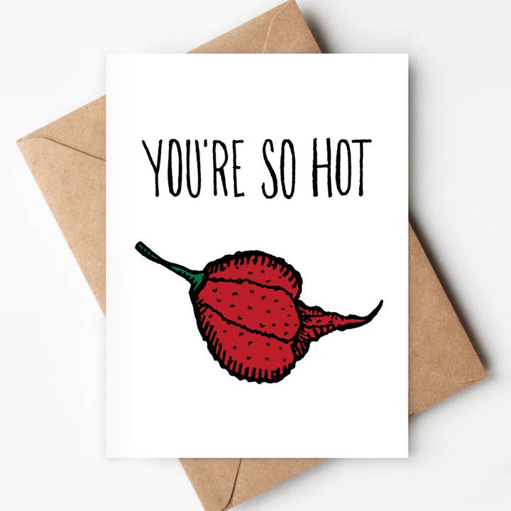 You're So Hot Reaper Eco-friendly Card - Love, Valentine for wholesale by Jenna's Doodles