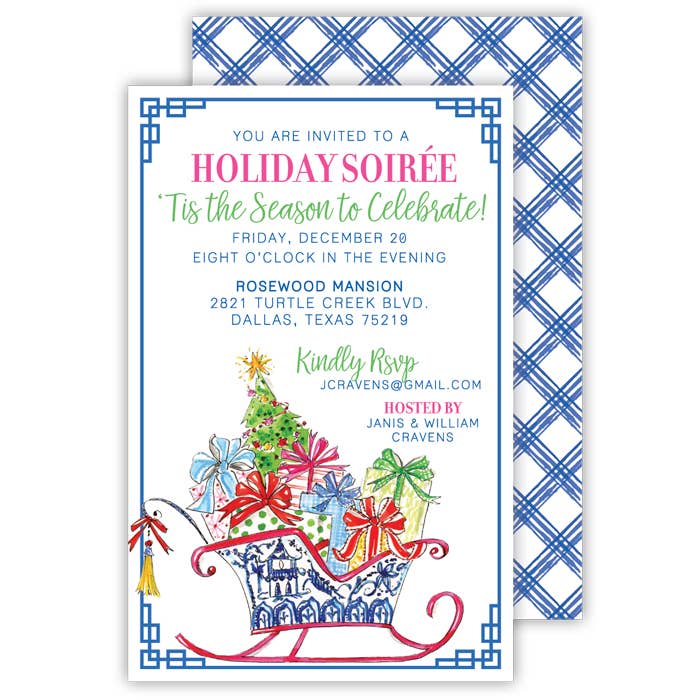 Slitta Chinoiserie dipinta a mano per la vendita all'ingrosso da parte di RosanneBeck Collections