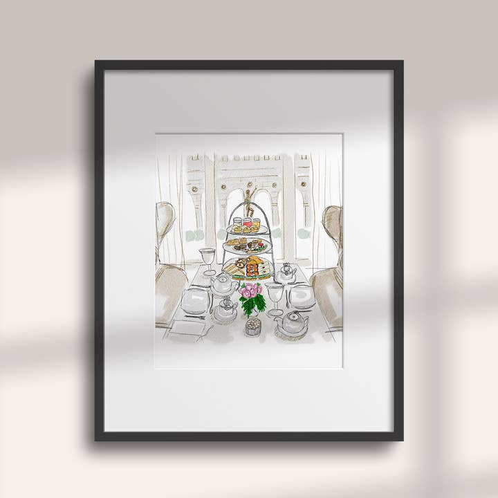 My Ohh My Studio - Wholesale Art Print - Tea Time in Boston Art Print