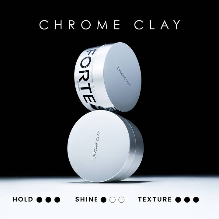 Forte Series, Inc. - Wholesale Hair Texture Balm/Paste/Pomade - Chrome Clay - Strong Hold & Matte Finish 2.5 Oz2