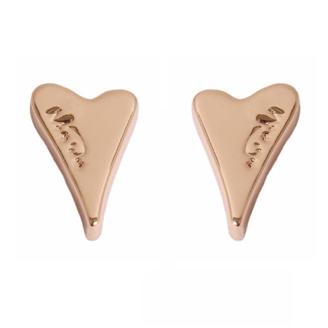 Øreringe Rose guld Solid Heart Stud (alcis) for engroshandel hos Miss Dee