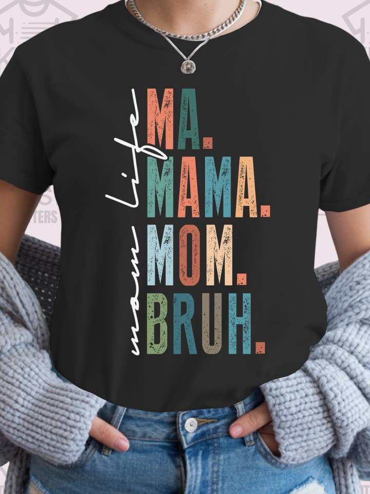 Mom Life Bruh - T-Shirt Gildan Softstyle for wholesale by Inklusive Printing, Designs & More
