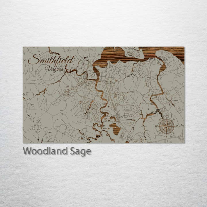Fire and Pine Wood Maps - Wholesale Map - Virginia: Smithfield Street Map