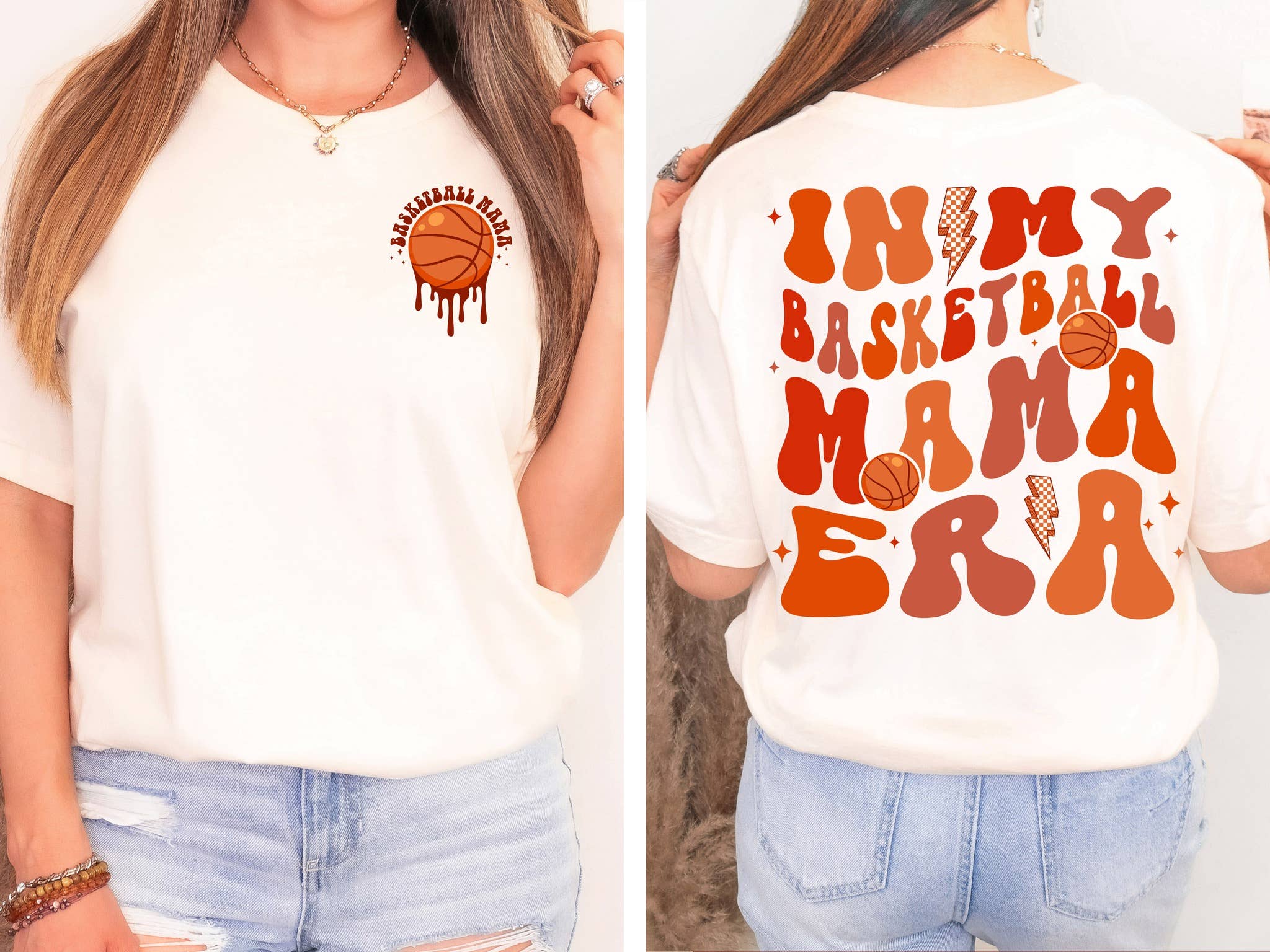 Ivory In My Basketball Mama Era CC Shirt for wholesale on Faire0