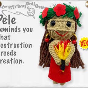 Pele the Goddess of Volcanoes String Doll Keychain and other Purchase Wholesale hawaiian keychains. Free Returns & Net 60 Terms on Faire trending on Faire.