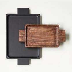 Santa Barbara Design Studio by Creative Brands - Wholesale Serving Tray - Black Wood Serving Tray With Handles - Large2