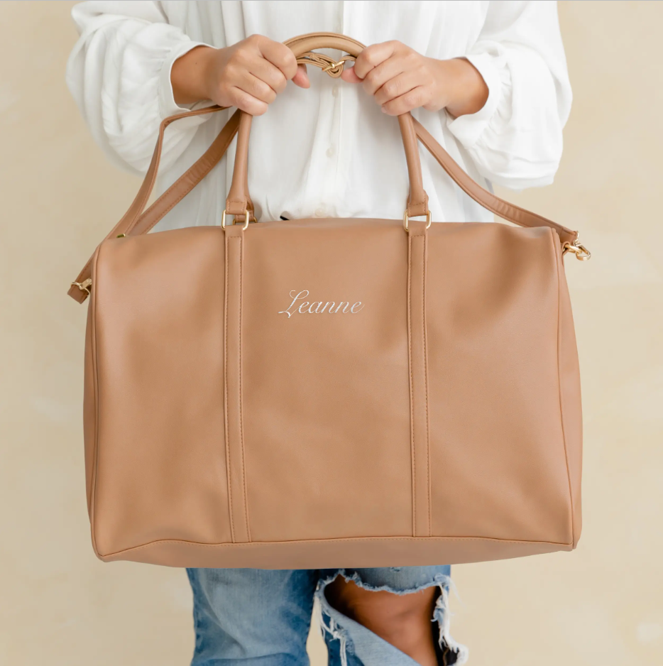 Weddingstar Inc. - Wholesale Duffel- en weekendtas - Dames - Weekenderreistas van imitatieleer voor dames - lichtbruin15