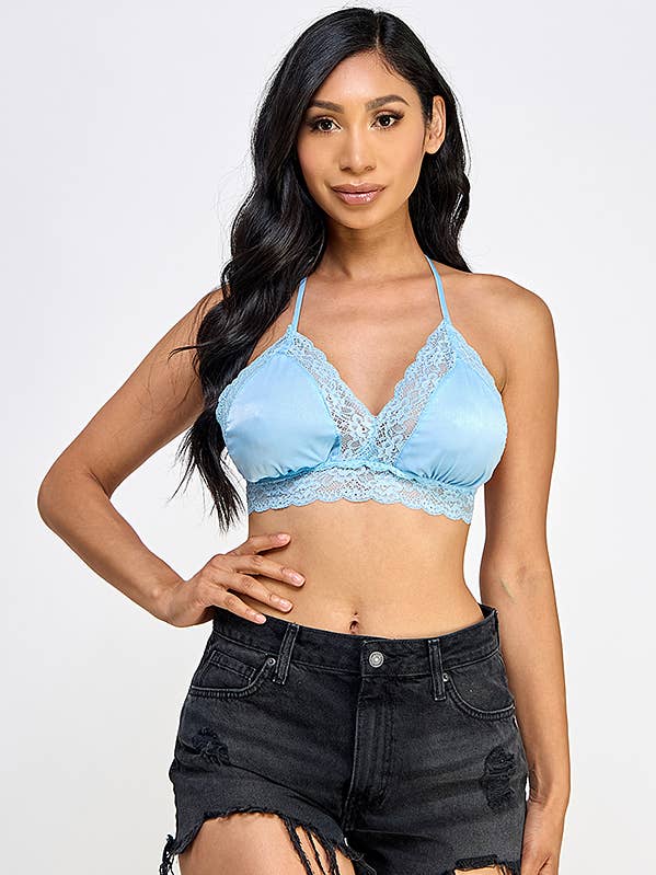 WC48876 - BLONDEVÆVET BH-TOP for engroshandel hos Heart & Hips