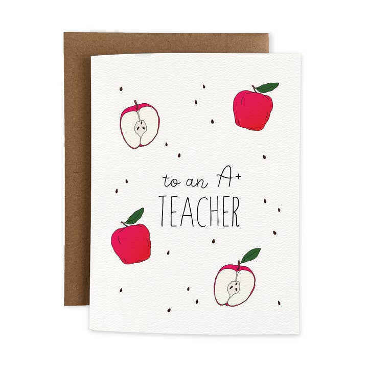 A Plus Teacher for wholesale by Joli Pop Paper Co.