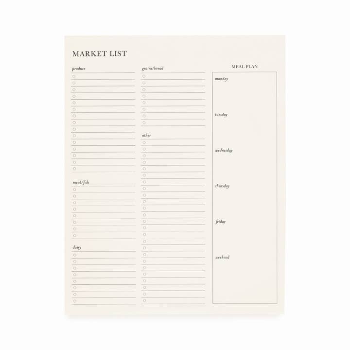Sugar Paper - Wholesale Notepad - Market List Pad