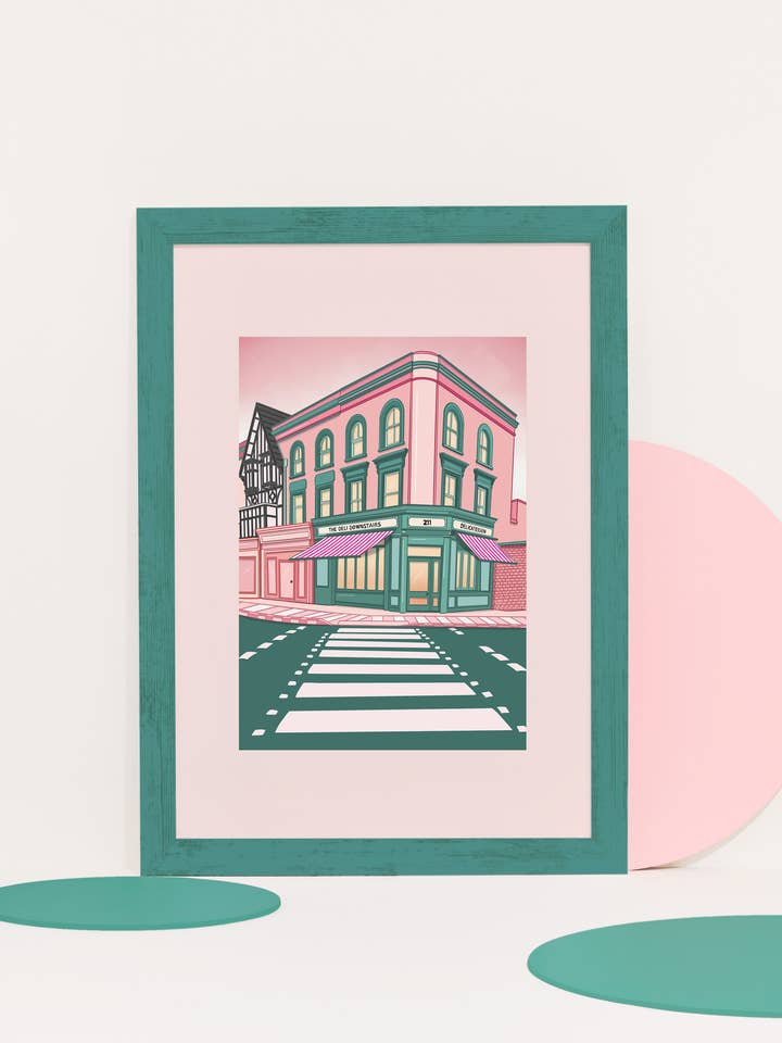 ‘Victoria Park Village’ Print for wholesale by Pink and Mint Design
