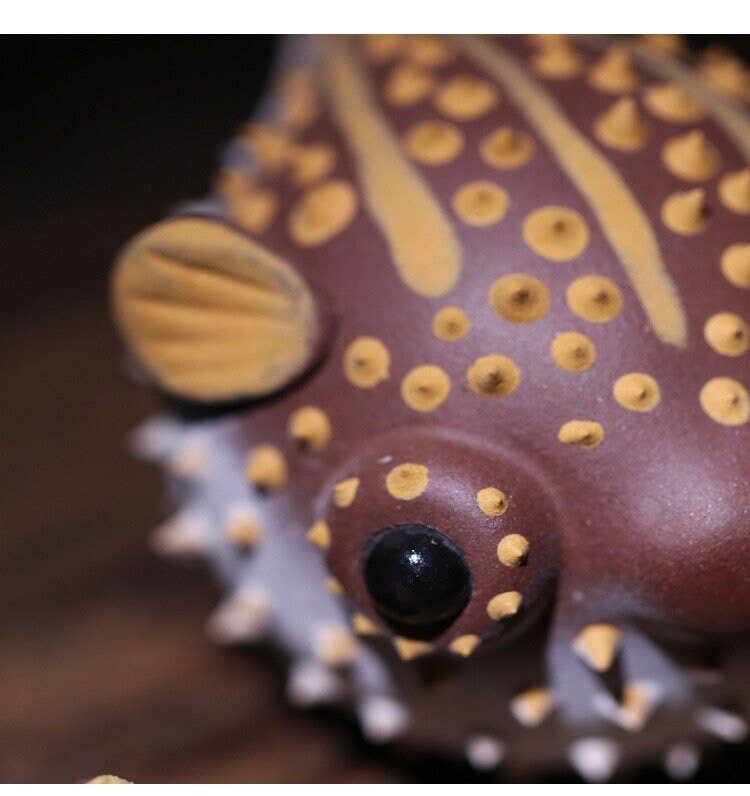 Gohobi （We cover U.S. import duties） - Vendita all'ingrosso Statuette decorative - Gohobi, ornamenti fatti a mano a forma di pesce soffiato, per animali da tè, in ceramica, YiXing6