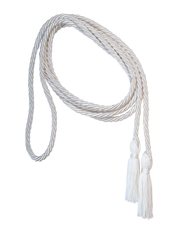 Village Gift Importers – wholesale Decorative tassel/wall drop – Altar Server Cincture with Tassels (Off-White)0