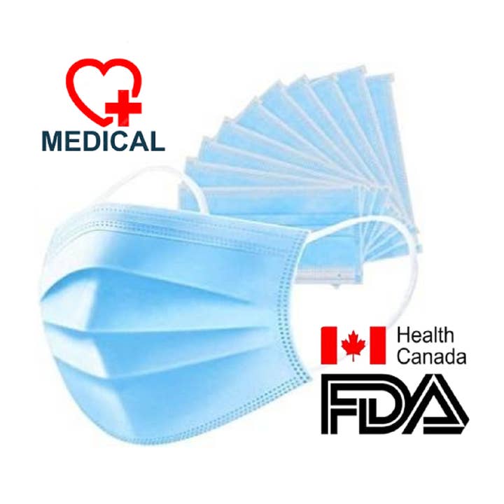 Viso Designs - Venta al por mayor Mascarilla facial protectora - Máscaras médicas Nivel II - Caja de 50 Aprobadas por Health Canadá/FDA