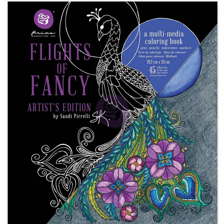 Sandi Pirrelli Coloring Book Flights Of Fancy for wholesale by Art Philosophy