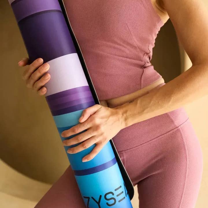 Magenta purple TeacherPro Designer Yoga Mat 4.5mm | Serene Currents for wholesale on Faire7