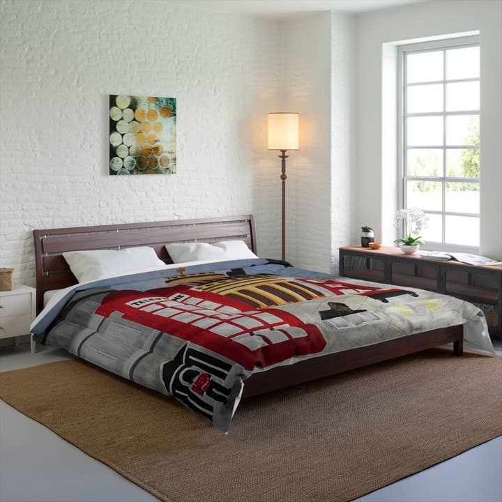 I Love London Lightweight Comforter for wholesale by See Joy Creative