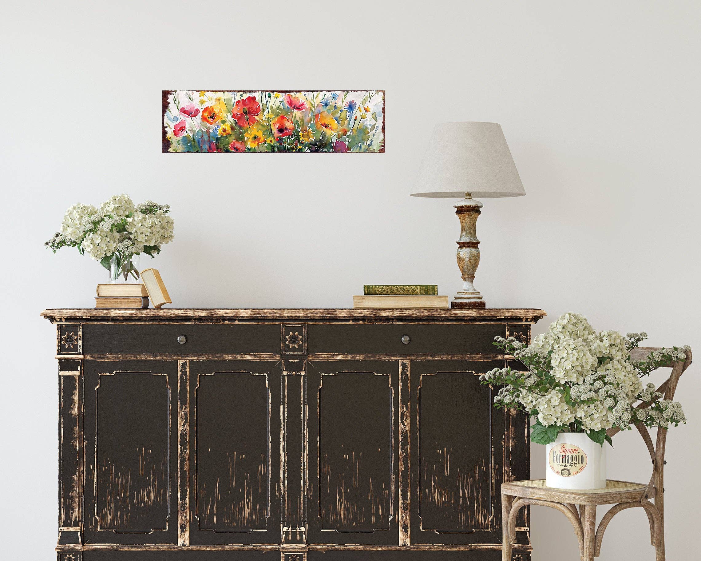 TX USA Corporation - Wholesale Sign - Spring Watercolor Wildflower Wall Sign - 32in Welcoming Home Decor2