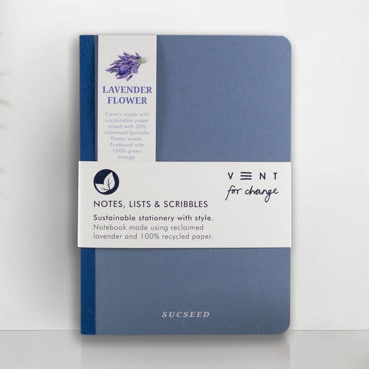 VENT for Change - Wholesale Notebook - Notebook A6 Recycled - Made with Lavender - Sucseed
