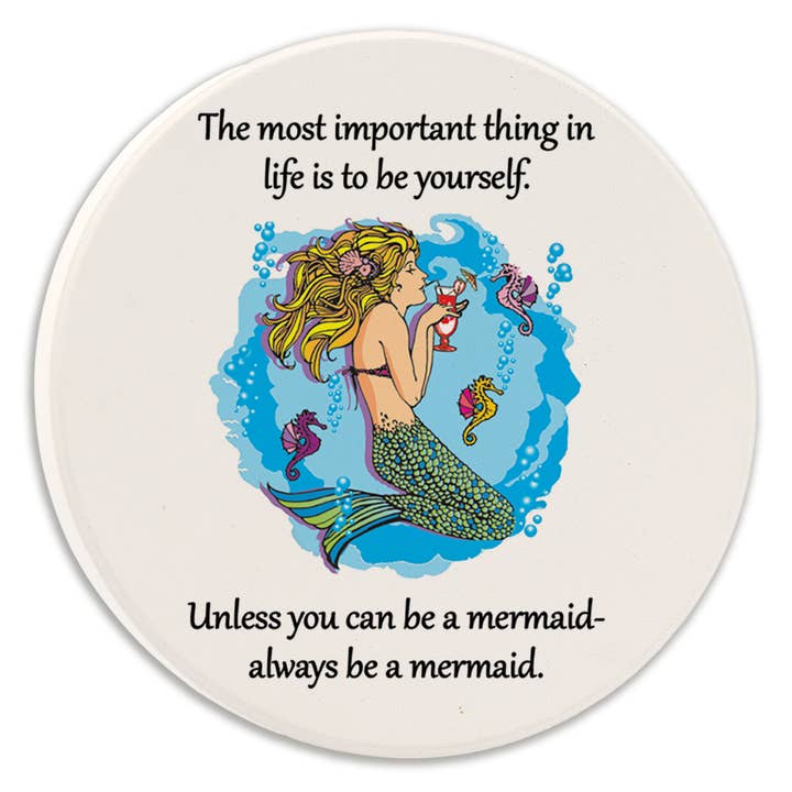 Bil Coaster Alltid vara en sjöjungfru för wholesale av Tipsy Coasters & Gifts