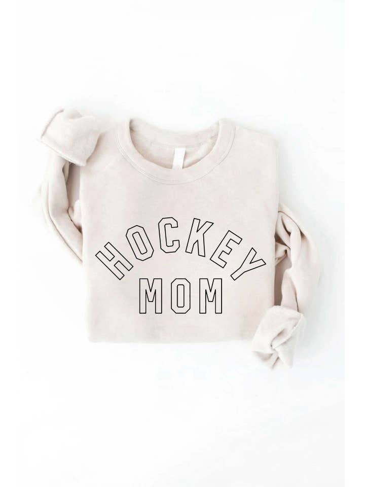 OAT COLLECTIVE - Wholesale Graphic Sweatshirt - Women's - HOCKEY MOM Graphic Sweatshirt