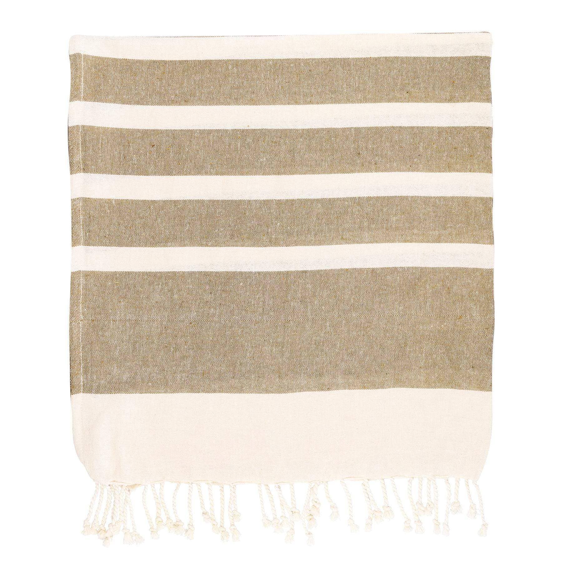 Rinkit Pty Ltd - Wholesale Beach towel - Turkish Beach Towel - Beige Stripe6