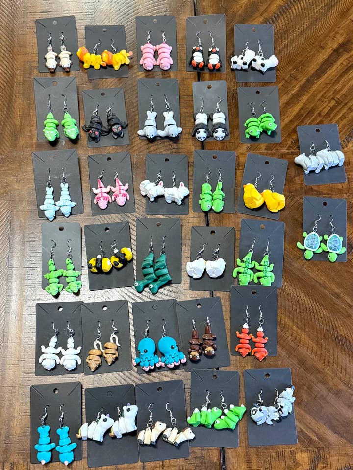 Pendientes Flexi-Animal y Dragón (Paquete de 20) para venta al por mayor de pyegames