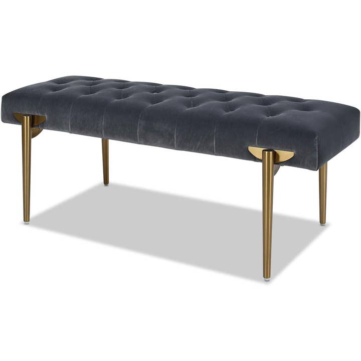 Jennifer Taylor Home - Wholesale Bench - Aria Upholstered Gold Accent Bench