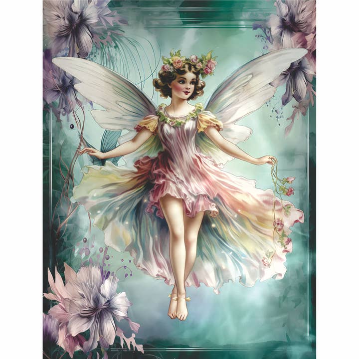 Craft Kreatively – wholesale Craft supplies – Vintage Fairies Decoupage Rice Paper - A4 - 6pc – for Crafts3