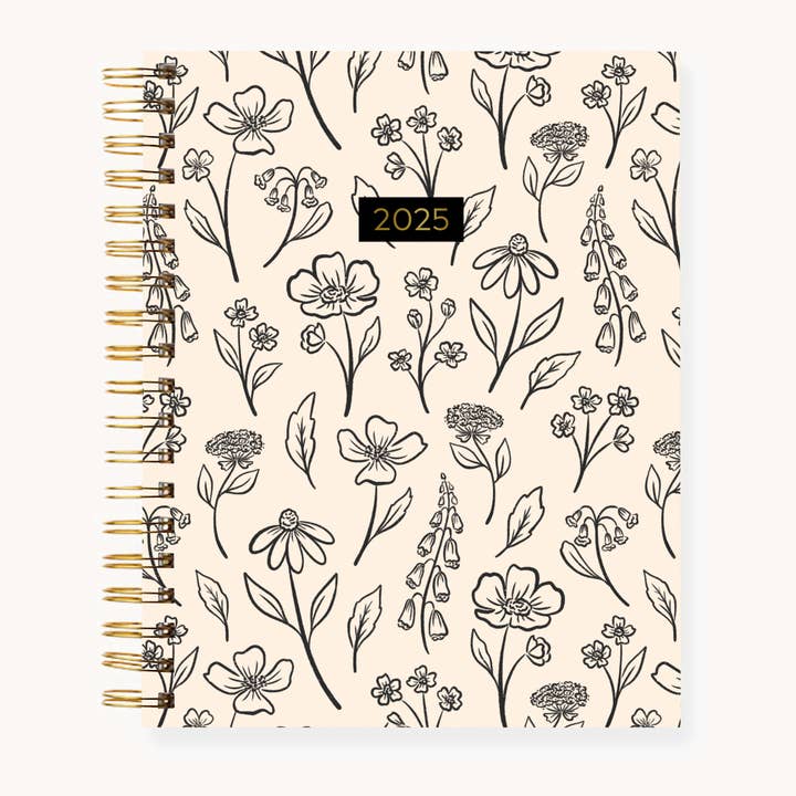 Elyse Breanne Design - Wholesale Planner - Pressed Floral 2025 Yearly Planner