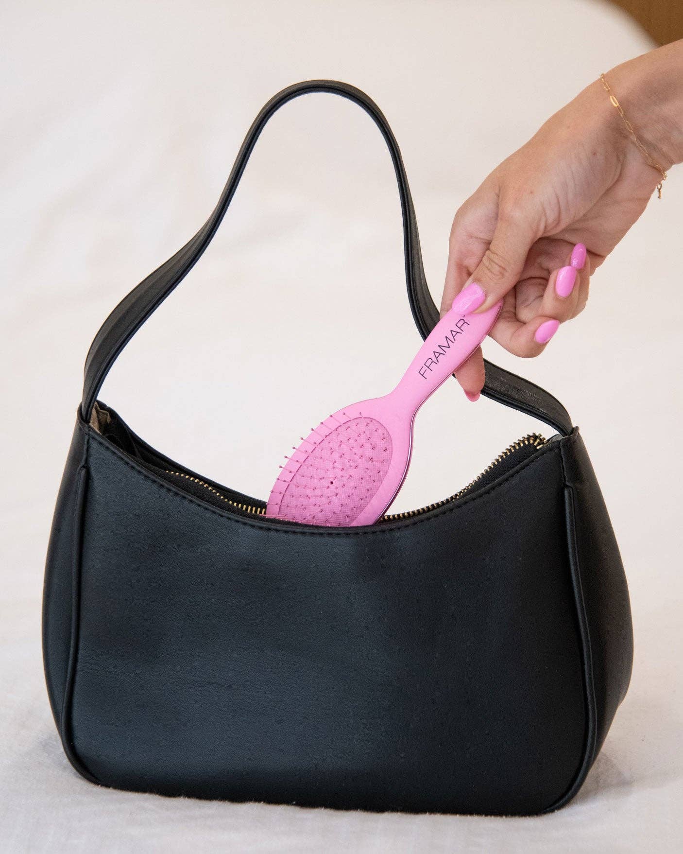 Framar Hair Brushes & Hair Accessories - Wholesale Hair Brush/Comb - FRAMAR Mini Hair Brush, Travel Hair Brush, Pink Mini Brush6